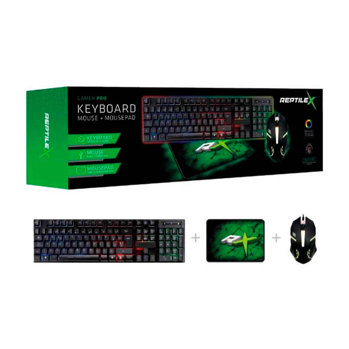 Kit Gamer 3 En 1 Teclado Mouse Y Pad